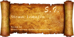 Straus Izabella névjegykártya